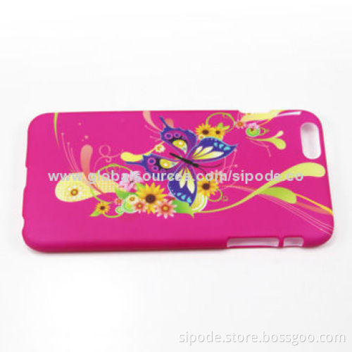 Customized hard PC cases for iPhone 6 with rubber coating